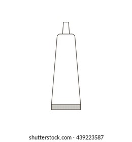 Toothpaste tube icon on a white background. Vector illustration