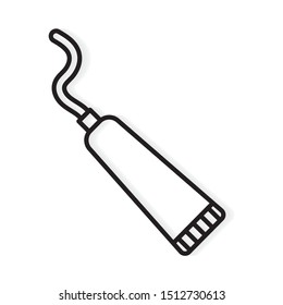 toothpaste tube icon- vector illustration