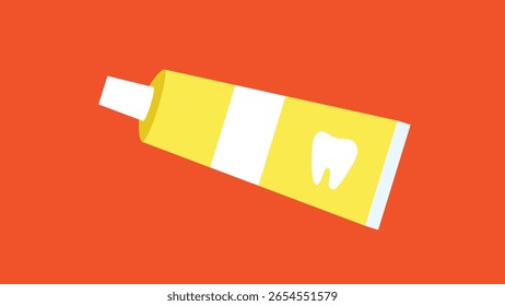 Icono de tubo de pasta de dientes. Ilustración vectorial en estilo de diseño plano.