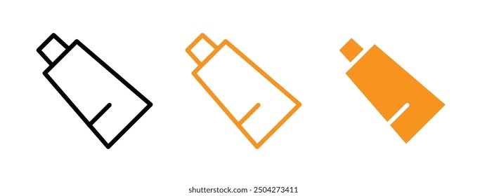 Diseño web de icono de tubo de pasta de dientes en Vector