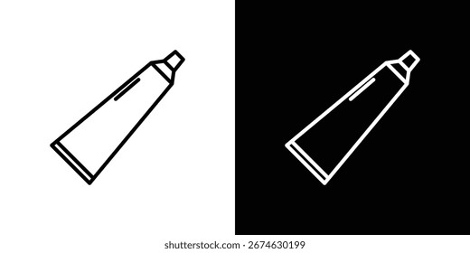 Iconos de tubo de pasta de dientes. ilustraciones de símbolos de Vector.