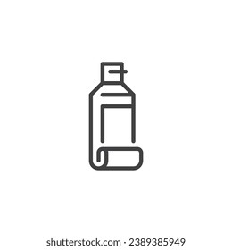 Toothpaste tube line icon. linear style sign for mobile concept and web design. Toothpaste outline vector icon. Symbol, logo illustration. Vector graphics