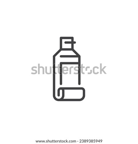 Toothpaste tube line icon. linear style sign for mobile concept and web design. Toothpaste outline vector icon. Symbol, logo illustration. Vector graphics