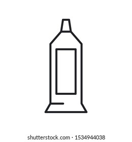 Toothpaste Tube Line Icon Vector Symbol Eps