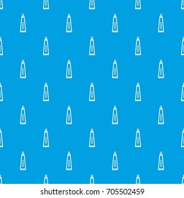 Toothpaste in tube pattern repeat seamless in blue color for any design. Vector geometric illustration