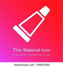 Toothpaste tube red and pink gradient material white icon minimal design
