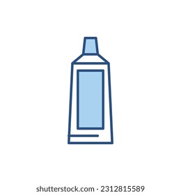 Toothpaste Tube related vector line icon. Isolated on white background. Vector illustration. Editable stroke