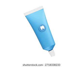 Toothpaste Tube with Tooth Icon illustration 3d