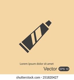 Toothpaste tube vector icon isolated
