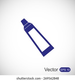 Toothpaste tube vector icon isolated