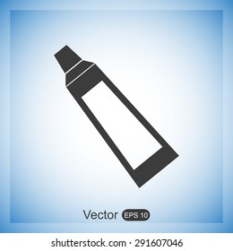 Toothpaste tube vector icon isolated
