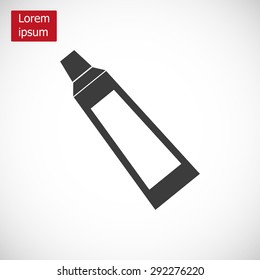 Toothpaste tube vector icon isolated
