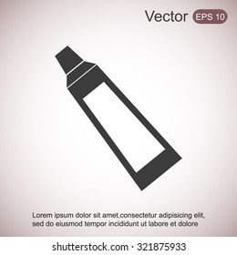 Toothpaste tube vector icon isolated