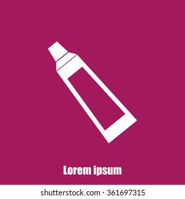 Toothpaste tube vector icon isolated