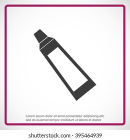Toothpaste tube vector icon isolated