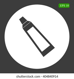 Toothpaste tube vector icon isolated