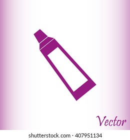 Toothpaste tube vector icon isolated