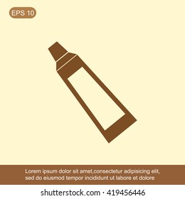 Toothpaste tube vector icon isolated
