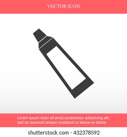 Toothpaste tube vector icon isolated