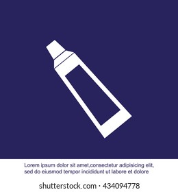 Toothpaste tube vector icon isolated