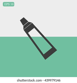Toothpaste tube vector icon isolated