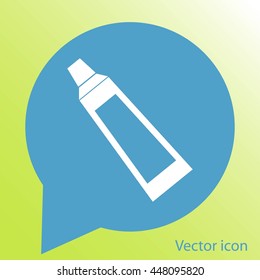Toothpaste tube vector icon isolated
