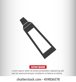 Toothpaste tube vector icon isolated