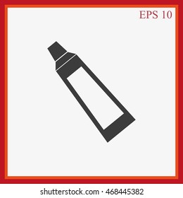 Toothpaste tube vector icon isolated