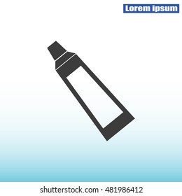 Toothpaste tube vector icon isolated