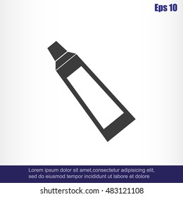 Toothpaste tube vector icon isolated
