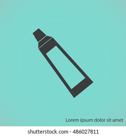Toothpaste tube vector icon isolated