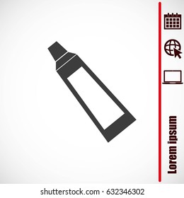 Toothpaste tube vector icon isolated