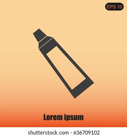 Toothpaste tube vector icon isolated