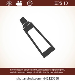 Toothpaste tube vector icon isolated