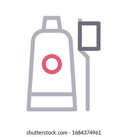 Vektorillustration-Farbsymbol für Zahnpasta 