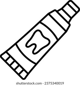 Toothpaste vector icon. Can be used for printing, mobile and web applications.