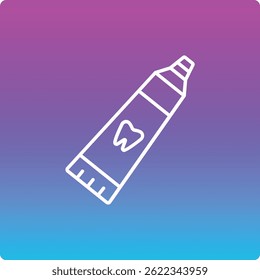 Ícone de vetor de pasta de dente. Pode ser usado para impressão, aplicativos móveis e da Web.