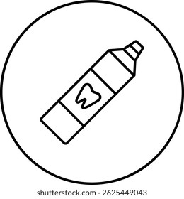 Ícone de vetor de pasta de dente. Pode ser usado para impressão, aplicativos móveis e da Web.