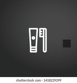 Toothpaste vector icon. Toothpaste concept stroke symbol design. Thin graphic elements vector illustration, outline pattern for your web site design, logo, UI. EPS 10.