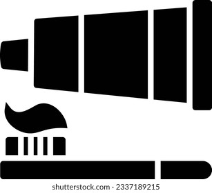 Toothpaste Vector Icon Glyph Style