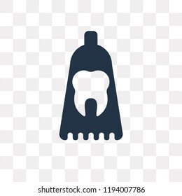 Toothpaste vector icon isolated on transparent background, Toothpaste transparency concept can be used web and mobile
