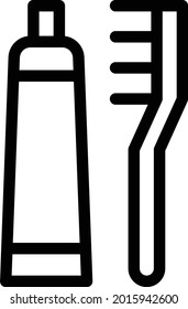 toothpaste vector thin line icon