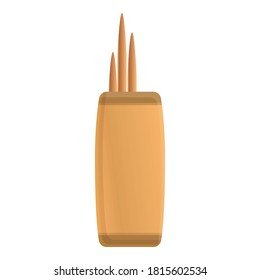 Icono de la caja de selección de dientes. Dibujo del icono vectorial de la caja de dientes para el diseño web aislado en fondo blanco