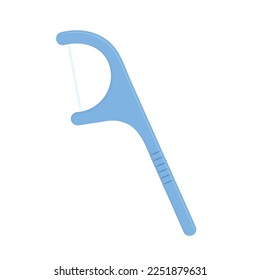 toothpick with dental floss icon- vector illustration