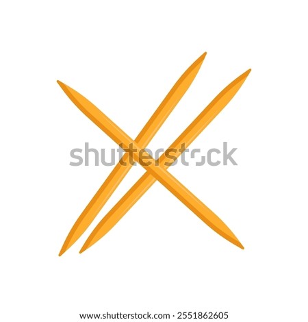 Toothpick Flat Icon, Vector illustration