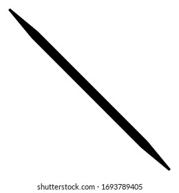 Toothpick graphic angled in black and white