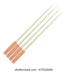 Toothpick icon. Cartoon illustration of toothpick vector icon for web isolated on white background