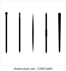 Toothpick Icon, Detritus Remover Stick Vector Art Illustration