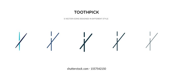 toothpick icon in different style vector illustration. two colored and black toothpick vector icons designed in filled, outline, line and stroke style can be used for web, mobile, ui