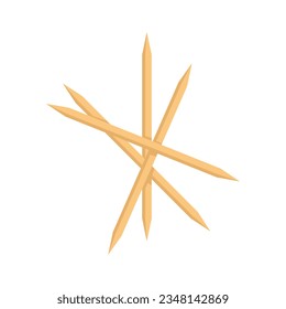 Toothpick icon flat vector. Wood stick. Tooth pick isolated